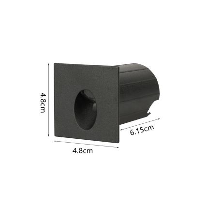 Brilagi - LED външно вградено осветително тяло STAIRDOT LED/2W/230V черно IP65 квадратно