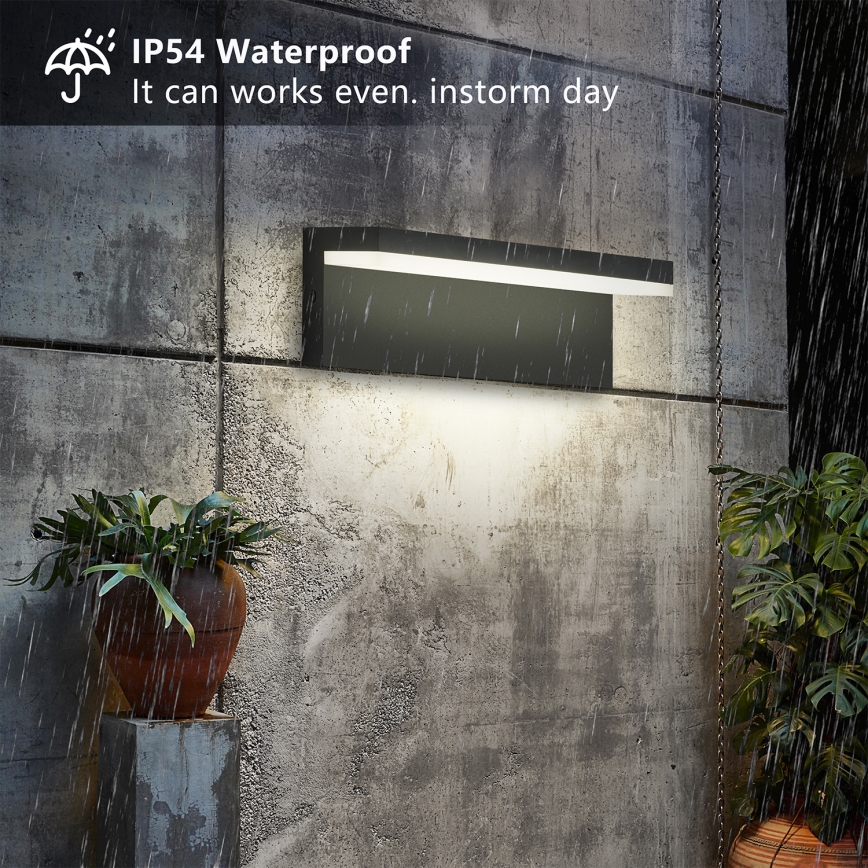 Brilagi - LED въшен стенен аплик TESSI LED/10W/230V черен IP54