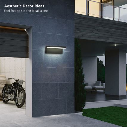 Brilagi - LED въшен стенен аплик TESSI LED/10W/230V черен IP54