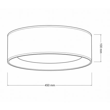 Brilagi - LED димируемо таванно осветително тяло VELVET SMARTIX LED/24W/230V 3000-6000K Ø 45 см, синьо, Wi‑Fi Tuya Beacon + дистанционно управление