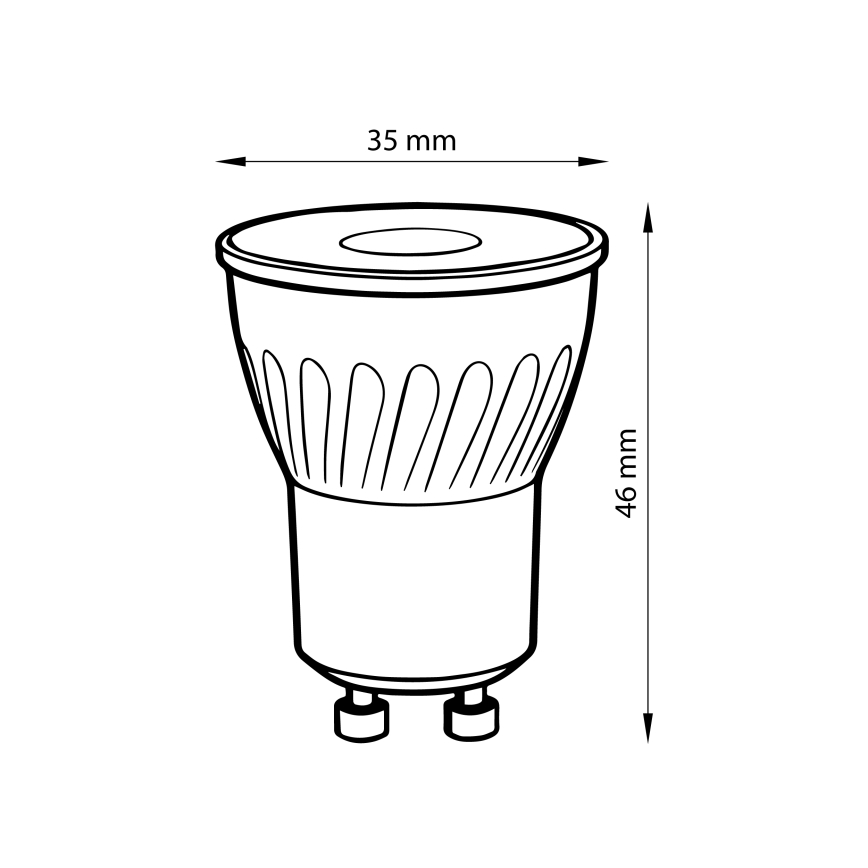 BRILAGI - LED керамична крушка GU10-MR11/5W/230V 4000K черна