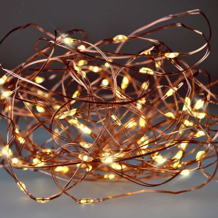 Brilagi - LED коледен гирлянд 100xLED/3xAA 10m топла бяла