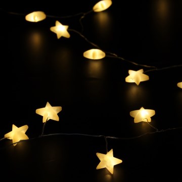 Brilagi - LED коледен гирлянд 40xLED/3xAA 1,8m, топла бяла светлина, звезди