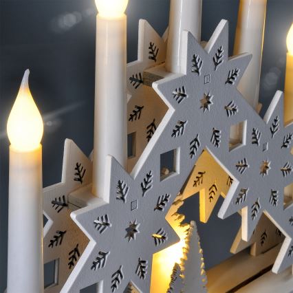 BRILAGI - LED Коледен свещник 5xLED/2xAA бял