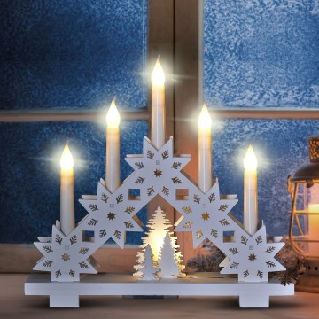 Brilagi - LED коледен свещник 5xLED/2xAA