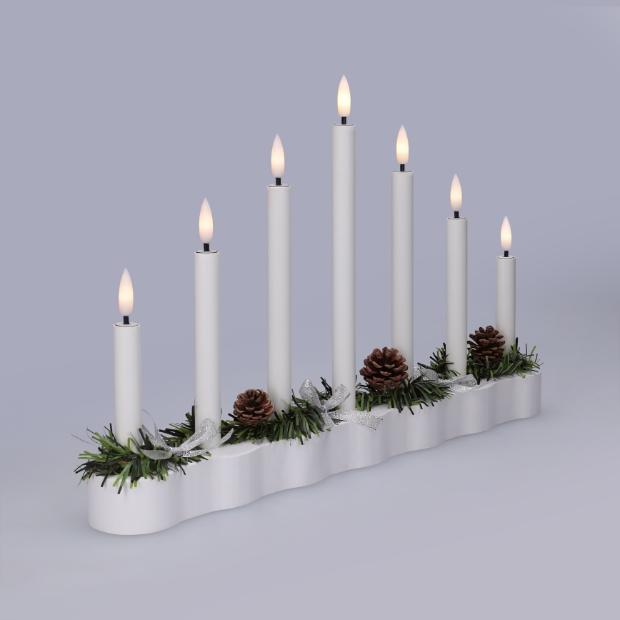 BRILAGI - LED Коледен свещник 7xLED/2xAA бял