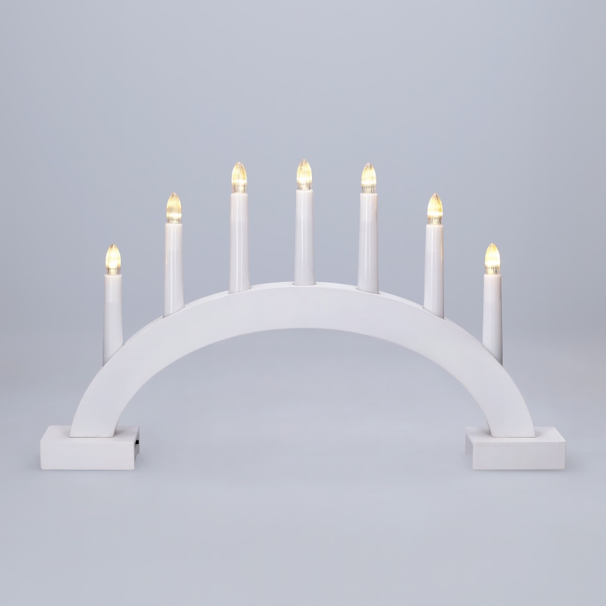 BRILAGI - LED коледен свещник 7xLED/2xAA бял