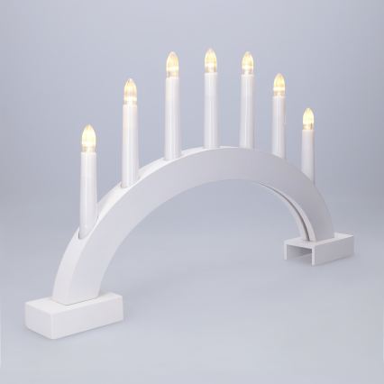 BRILAGI - LED коледен свещник 7xLED/2xAA бял