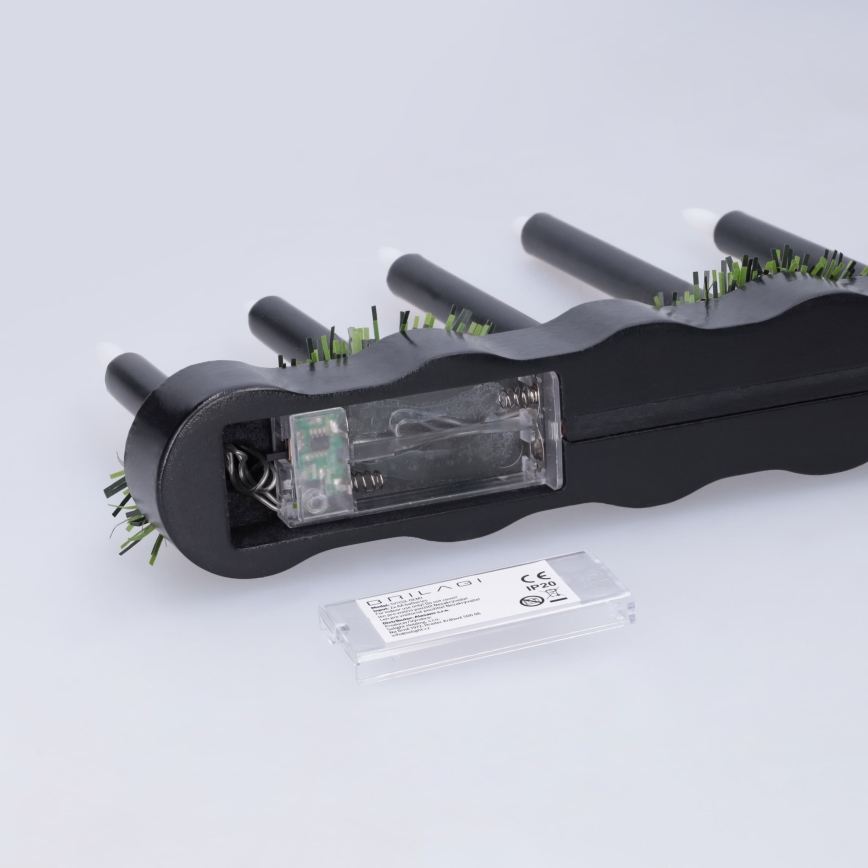 BRILAGI - LED Коледен свещник 7xLED/2xAA черен
