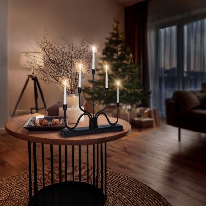 Brilagi - LED коледен свещник LED/2xAA черен