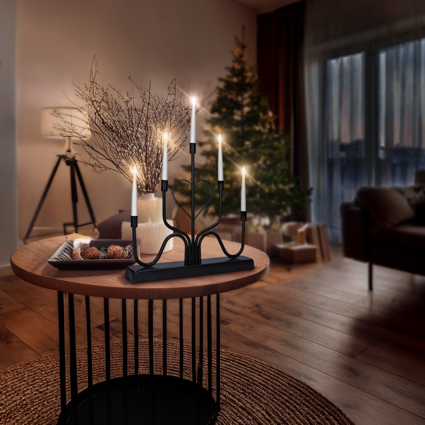 Brilagi - LED коледен свещник LED/2xAA черен