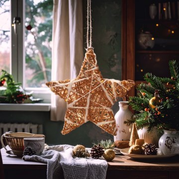 Brilagi - LED коледна декорация LED/2xAA 30x28 см звезда