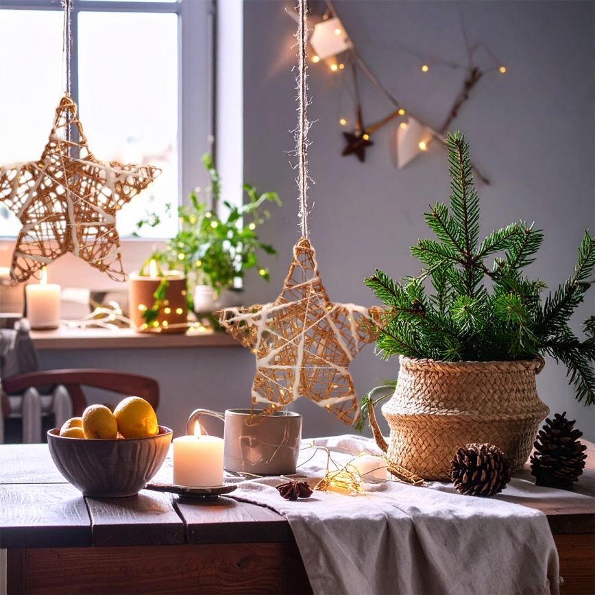 Brilagi - LED коледна декорация LED/2xAA 30x28 см звезда