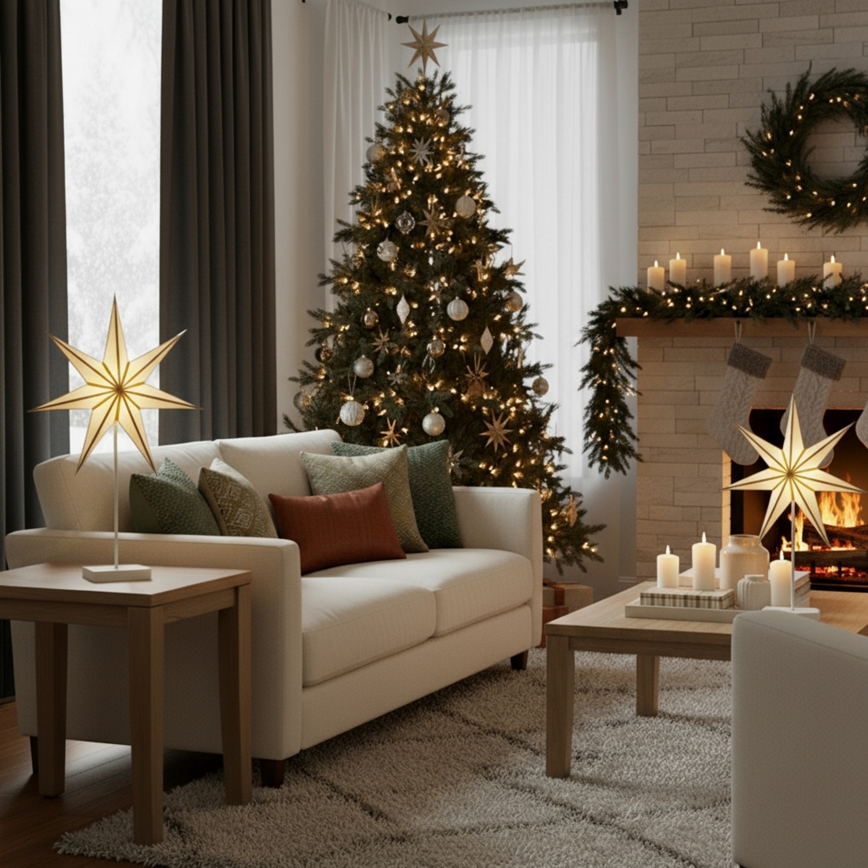 Brilagi - LED коледна декорация LED/3xAA 66x40 cm звезда