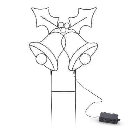 Brilagi - LED коледна декорация LED/3xAA IP44 звънчета