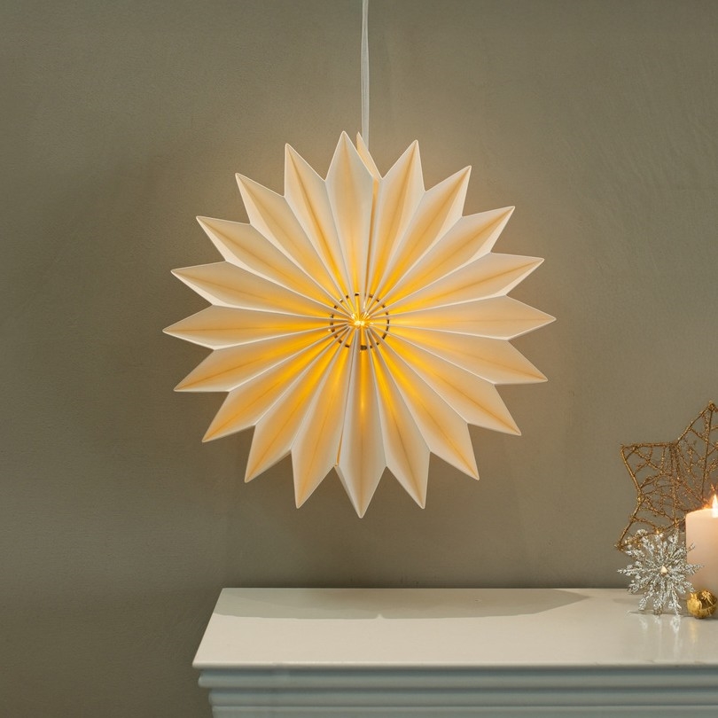 Brilagi - LED коледна декорация, снежинка, 32 см, захранване 2xAA
