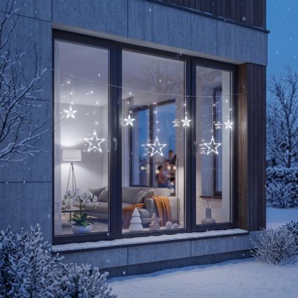 BRILAGI - LED Коледна екстериорна завеса 77xLED/3xAA/USB 1,8м IP44 студено бял