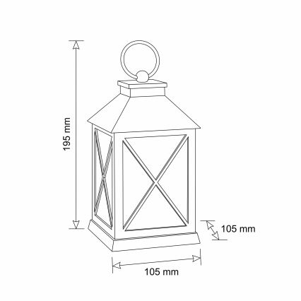 BRILAGI - LED коледна украса LED/2xAA бял фенер