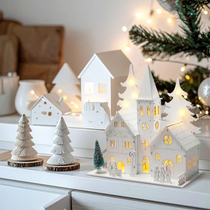 Brilagi - LED коледна украса LED/2xAA църквичка