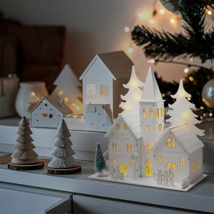 Brilagi - LED коледна украса LED/2xAA църквичка