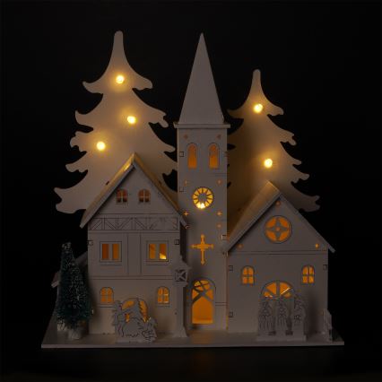 Brilagi - LED коледна украса LED/2xAA църквичка