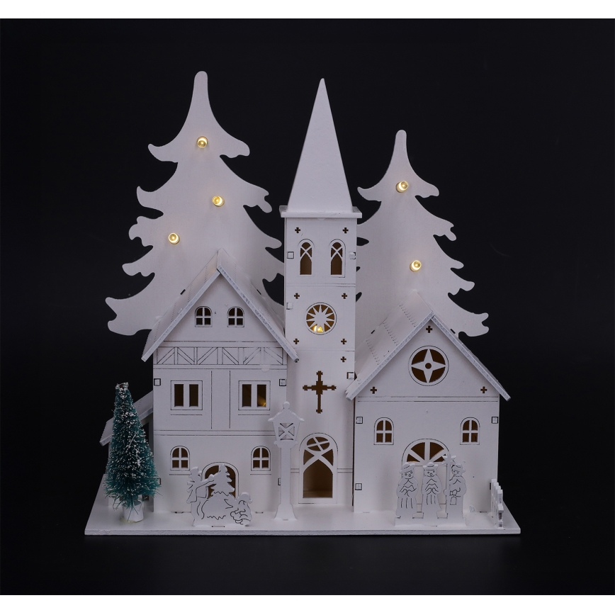 Brilagi - LED коледна украса LED/2xAA църквичка