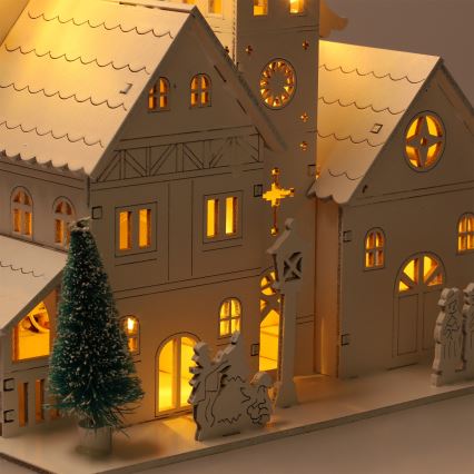 Brilagi - LED коледна украса LED/2xAA църквичка