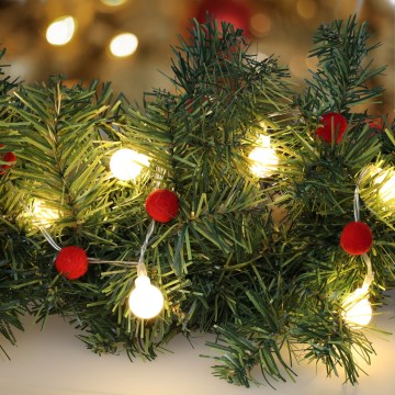 Brilagi - LED коледна верига 20xLED/2xAA 1,8m топла бяла