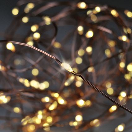 Brilagi - LED Коледни лампички 100xLED/3xAA 10m топло бяло