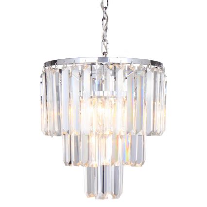 Brilagi - LED Кристален пендел MOZART 4xE14/40W/230V лъскав хром