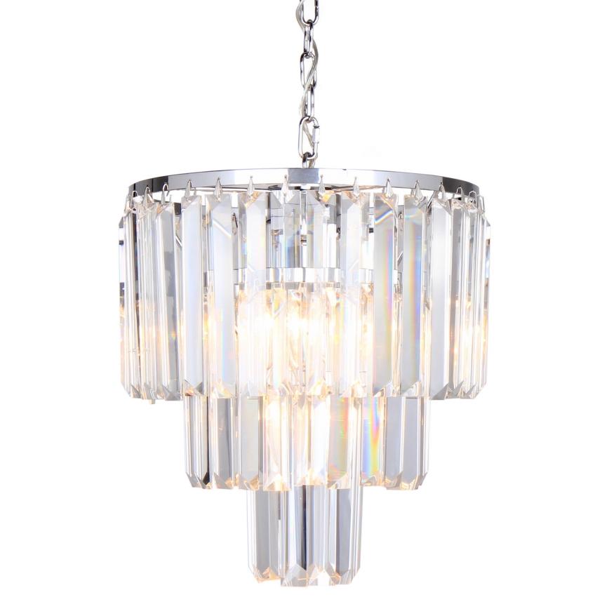 Brilagi - LED Кристален пендел MOZART 4xE14/40W/230V лъскав хром