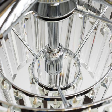 Brilagi - LED Кристален пендел MOZART 5xE14/40W/230V лъскав хром