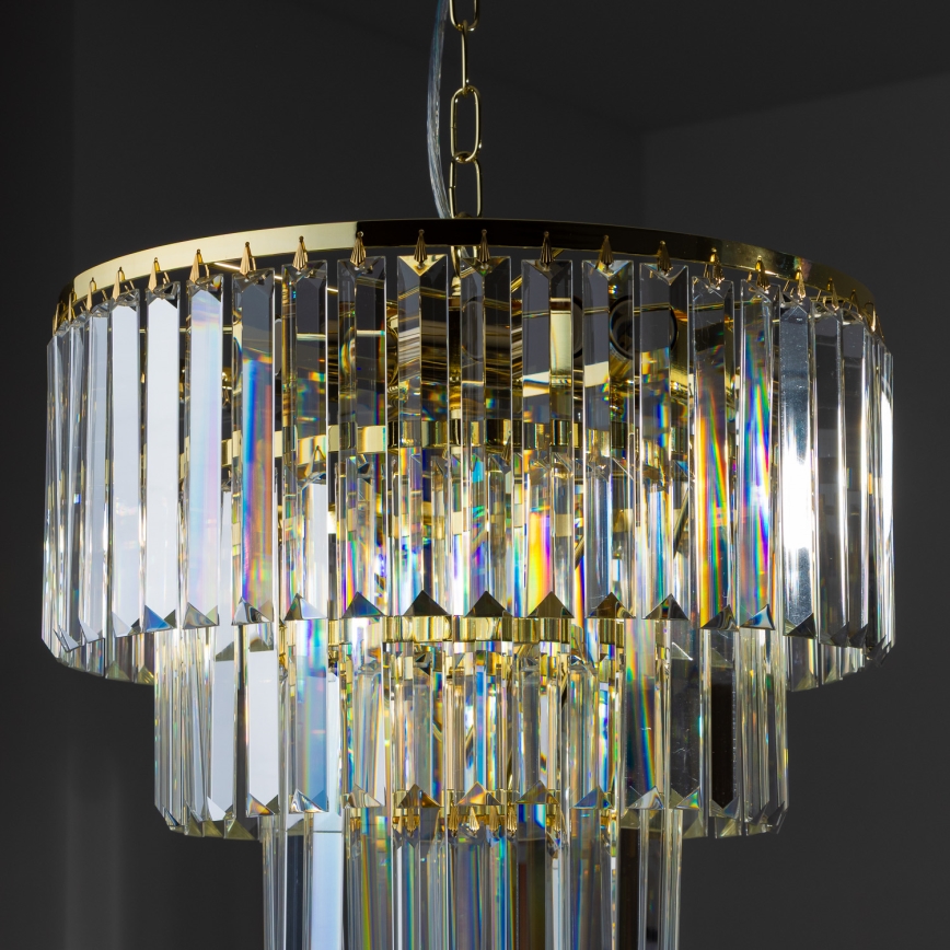Brilagi - LED Кристален пендел MOZART 5xE14/40W/230V златист