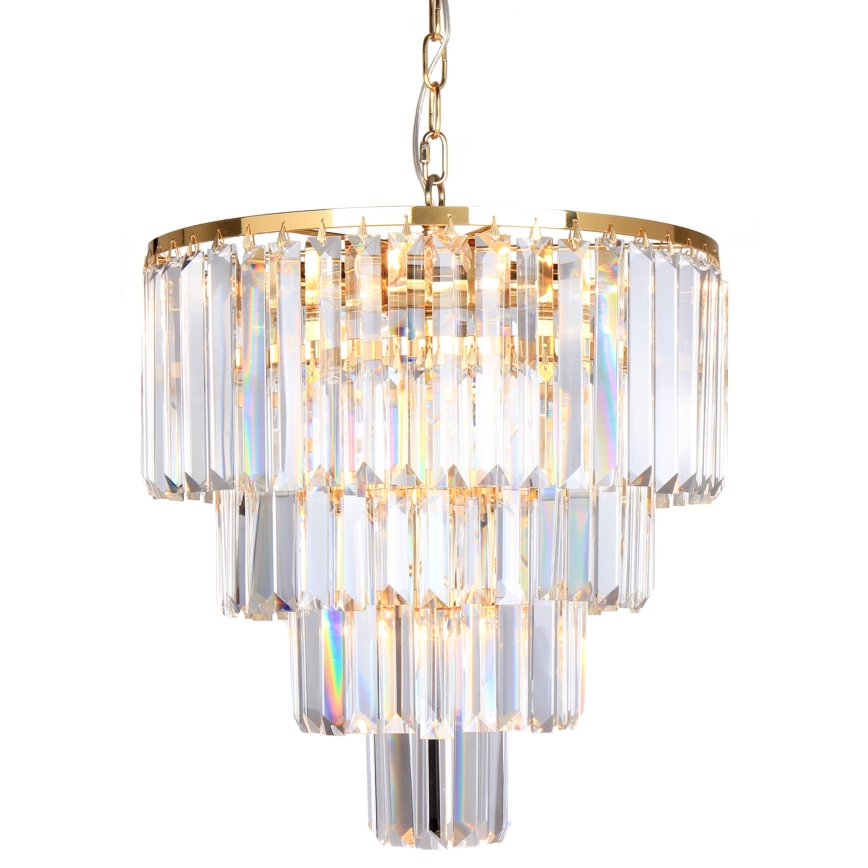 Brilagi - LED Кристален пендел MOZART 5xE14/40W/230V златист