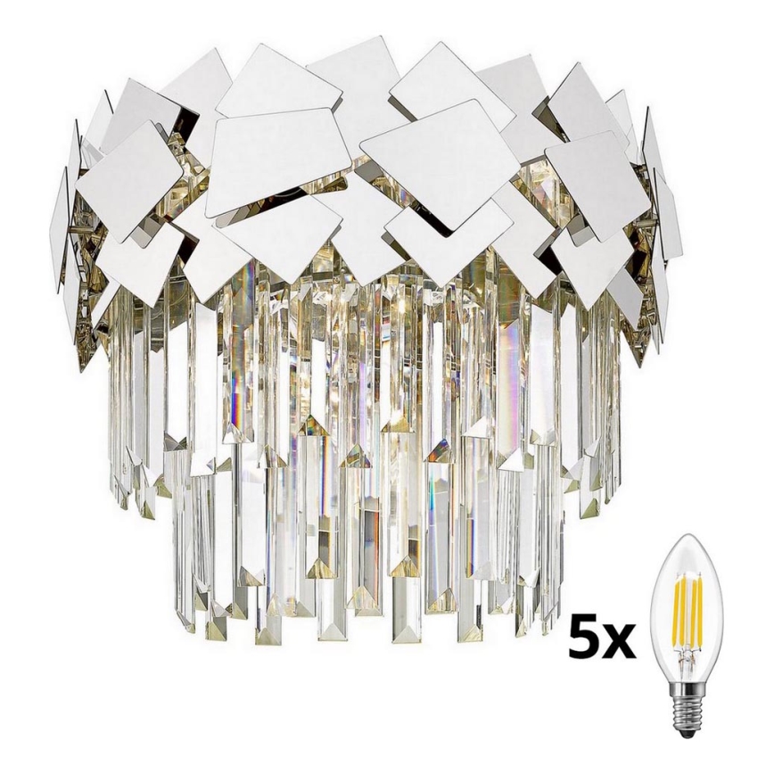 Brilagi - LED Кристален плафон MIRAGE 5xE14/40W/230V