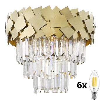 Brilagi - LED Кристален плафон MIRAGE 6xE14/40W/230V