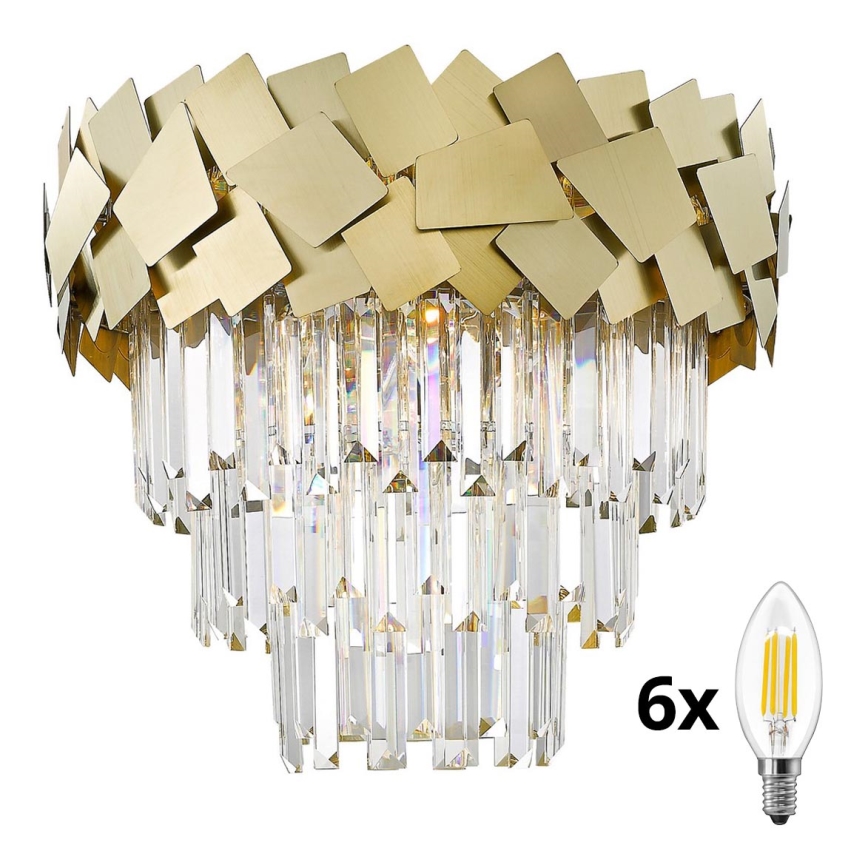Brilagi - LED Кристален плафон MIRAGE 6xE14/40W/230V
