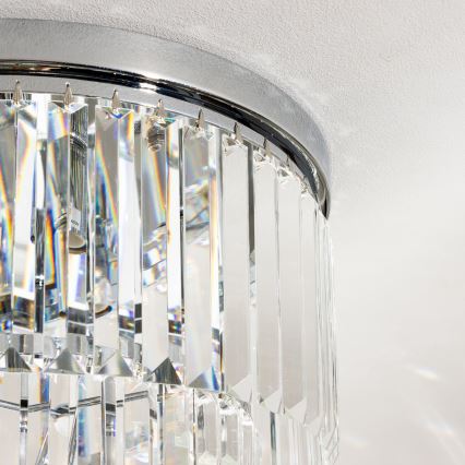 Brilagi - LED Кристален плафон MOZART 5xE14/40W/230V лъскав хром