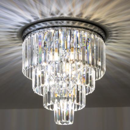 Brilagi - LED Кристален плафон MOZART 5xE14/40W/230V лъскав хром