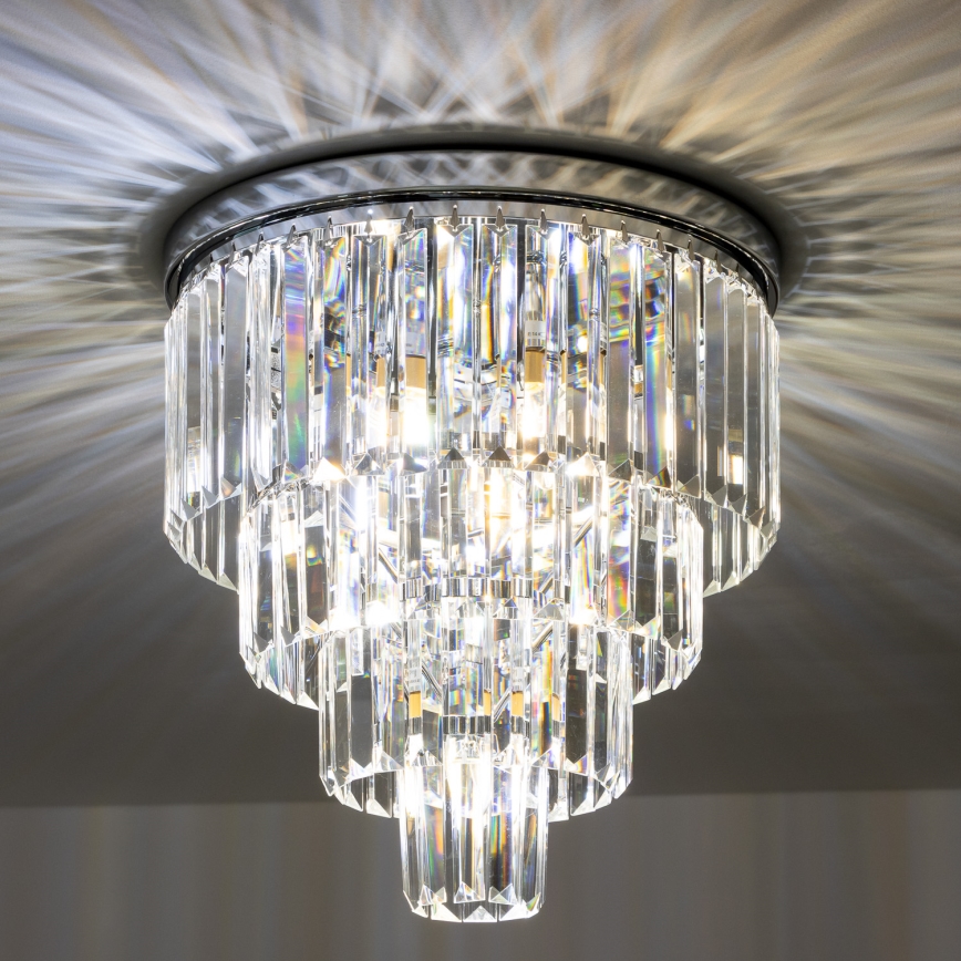 Brilagi - LED Кристален плафон MOZART 5xE14/40W/230V лъскав хром
