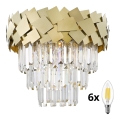 BRILAGI - LED кристален таванен полилей MIRAGE 6xE14/40W/230V Ø 48 см