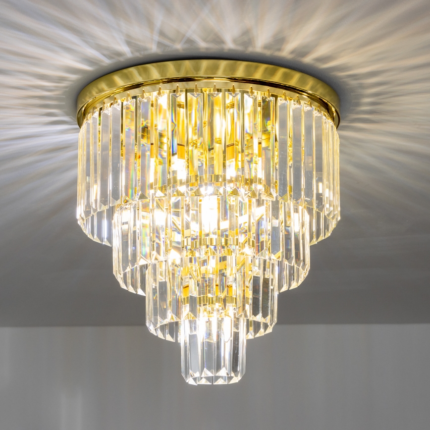 Brilagi - LED кристален таванен полилей MOZART 5xE14/40W/230V Ø 40 см златист