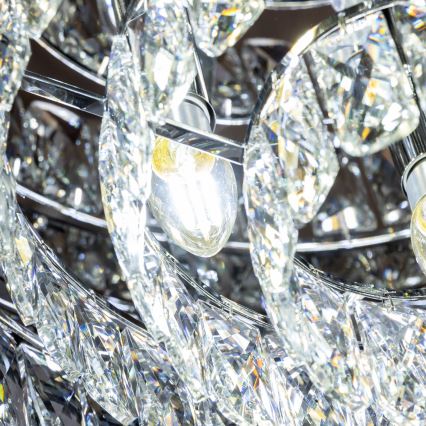 Brilagi - LED кристален таванен полилей VELURE 5xE14/40W/230V диам. 46 см черен