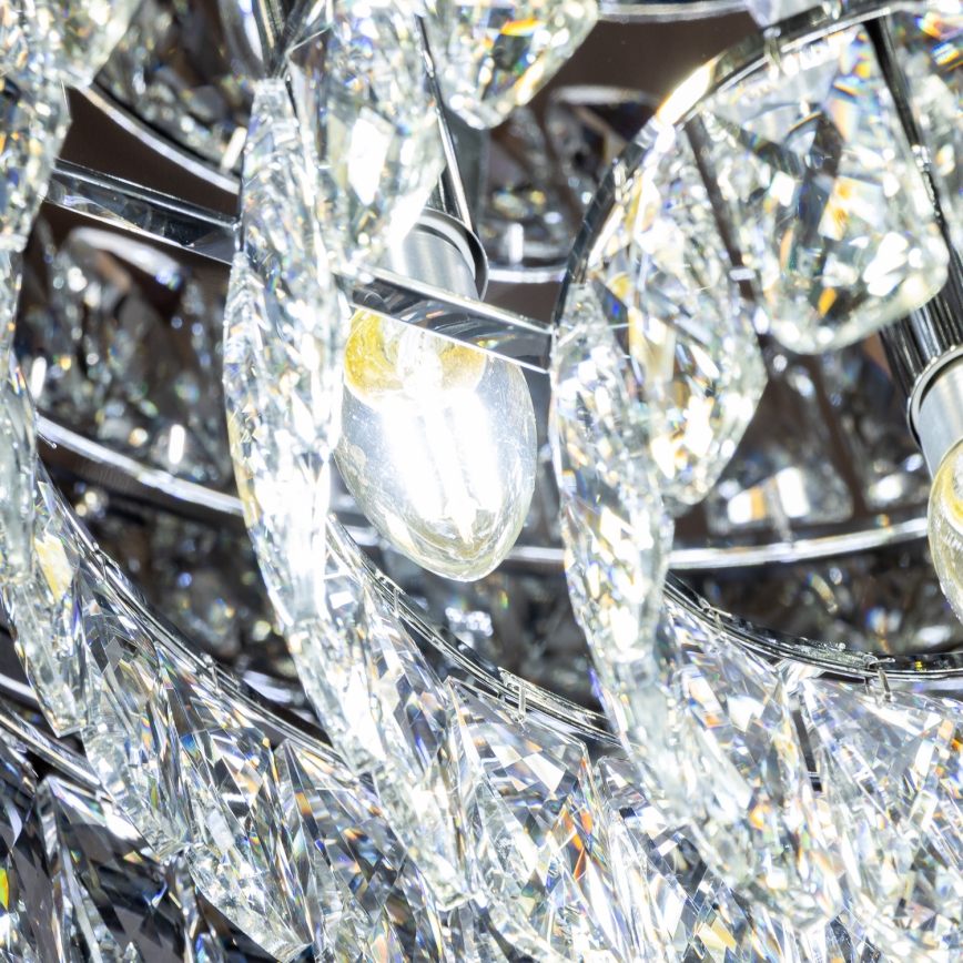 Brilagi - LED кристален таванен полилей VELURE 5xE14/40W/230V диам. 46 см черен