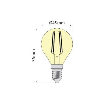 Brilagi - LED крушка FILAMENT CLASIC ONE P45 E14/6,5W/230V 3000K