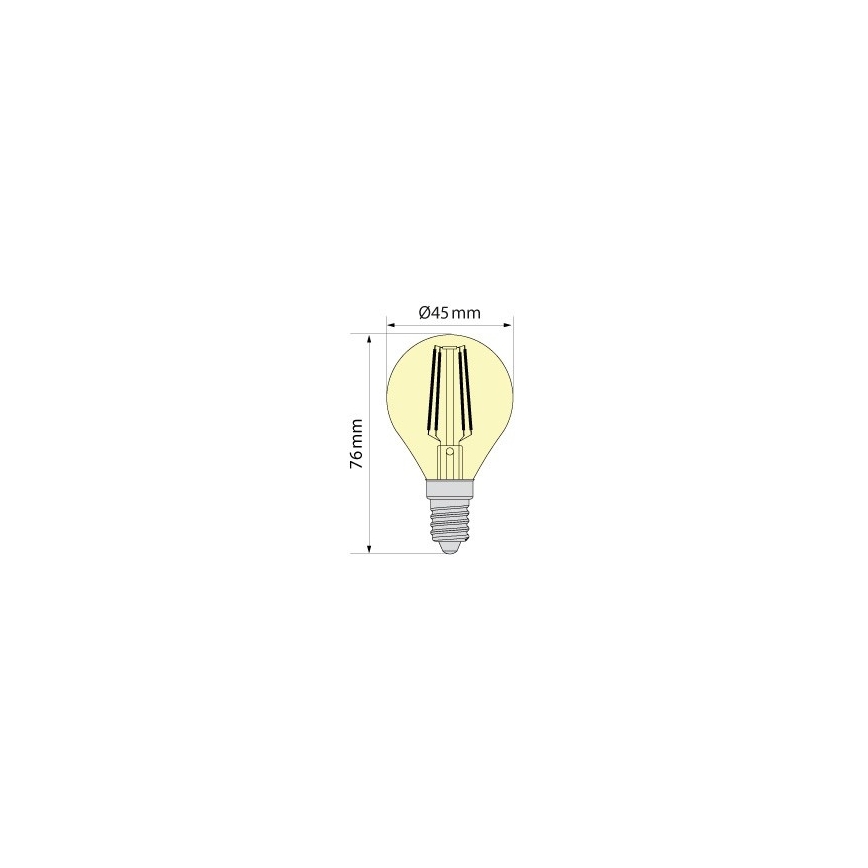 Brilagi - LED крушка FILAMENT CLASIC ONE P45 E14/6,5W/230V 3000K