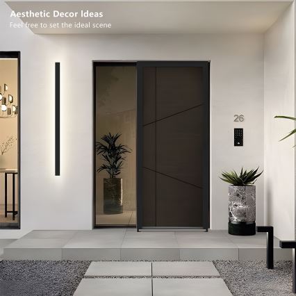 Brilagi - LED външно стенно осветително тяло LINEAR LED/32W/230V 3000K IP65 140 cm черно CRI 90