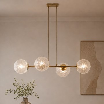 Brilagi - Люстра на кабел STELLA 4xE27/60W/230V бежова/златна