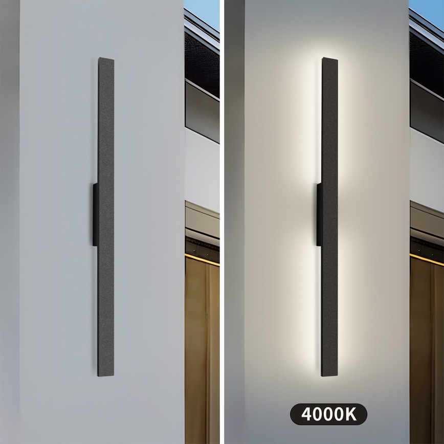 Brilagi - LED външно стенно осветително тяло LUNA LED/24W/230V 4000K IP65 100 cm черно