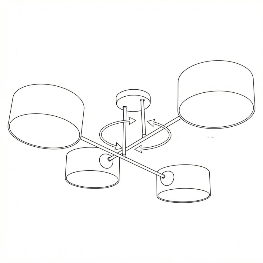 Brilagi - Монтиран таванен полилей VIRGO 4xE14/40W/230V крем/черно